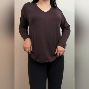 Long Sleeve Burgundy Sweatshirt
